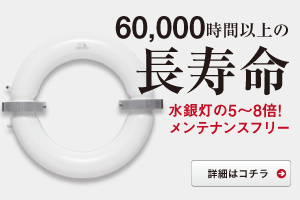 60,000時間の長寿命